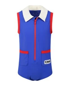 Mini Rodini Light Blue Swimsuit For Girl With Logo