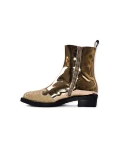 Ankle Boots In Gold Laminated Leather -Golden Goose Shop 8ef05c15ee89ba2da40fb4e9da30c504