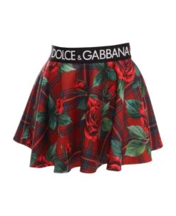 Dolce & Gabbana Rose Tartan Skirt