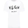 MSGM White Dress For Girl With Logo -Golden Goose Shop 905b04bb8d58a9b160efd68a96e51313