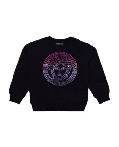 Versace Sweatshirt With Crystal Medusa