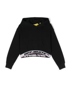 Off-White Black Cotton Hoodie
