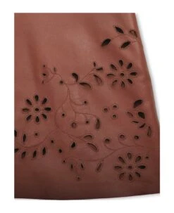 Chloé Brick Red Leather Skirt With Embroidery -Golden Goose Shop a9fa3598542fa02d0e324679001487ab