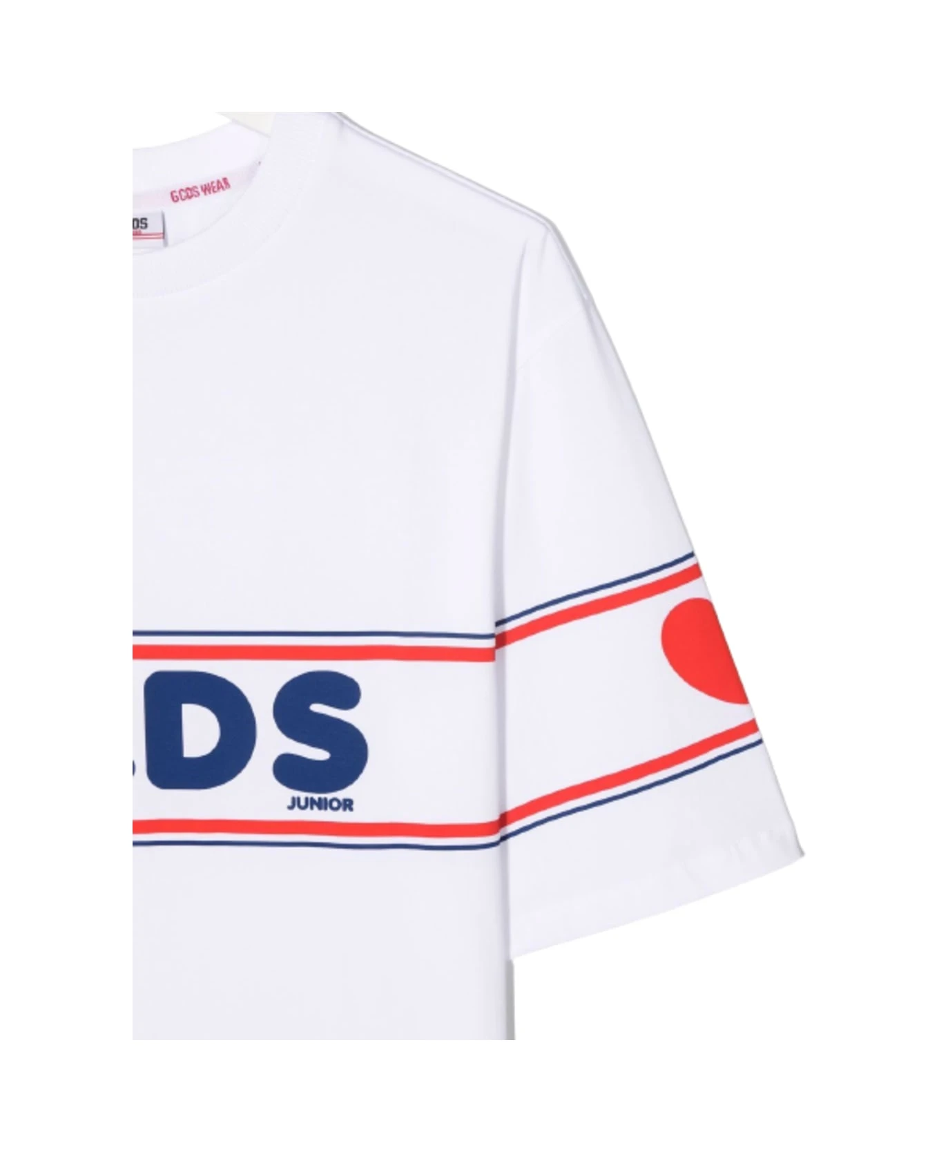 Gcds Girl's White Cotton Dress With Logo Print 5 Gcds Girl's White Cotton Dress With Logo Print - Image 3