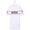 Gcds Girl's White Cotton Dress With Logo Print 2 Gcds Girl's White Cotton Dress With Logo Print -Golden Goose Shop b5e706e9cd25cd09bff2118c3b3dcd56
