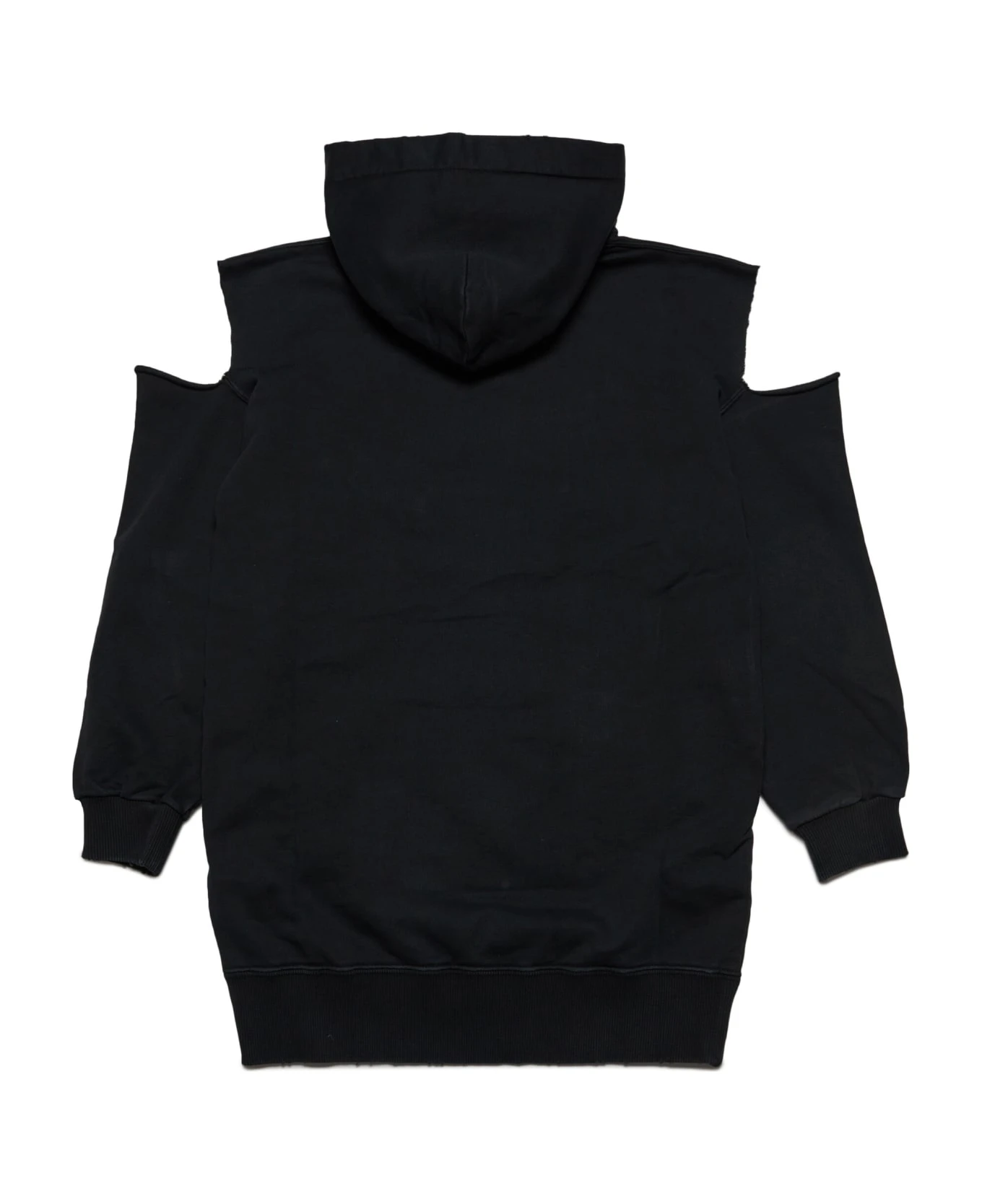 Mm6d82u Dress Maison Margiela Fleece Hooded Maxi-dress With Cut-out Shoulders 4 Mm6d82u Dress Maison Margiela Fleece Hooded Maxi-dress With Cut-out Shoulders - Image 2