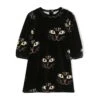 Mini Rodini Cat Face Velour Dress -Golden Goose Shop b7b6a92ab8ea89e03893a3b37554ad60