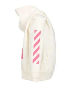 Off-White White Sweatshirt For Girl With Logo -Golden Goose Shop b80a2fac8c26a88f60a6061ba4142f35