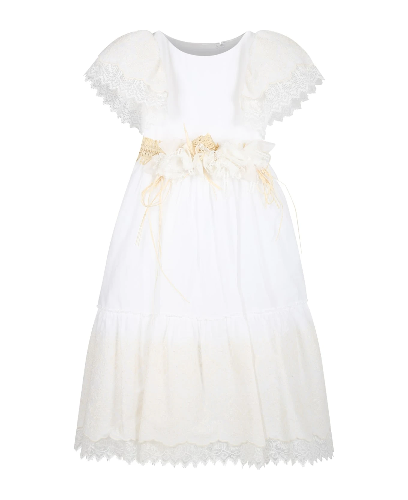 White Dress For Girl With Embroidery 3 White Dress For Girl With Embroidery