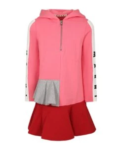 Marni Pink Casual Dress For Girl