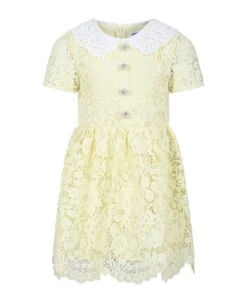 SELF PORTRAIT Yellow Dress For Girl With Flowers