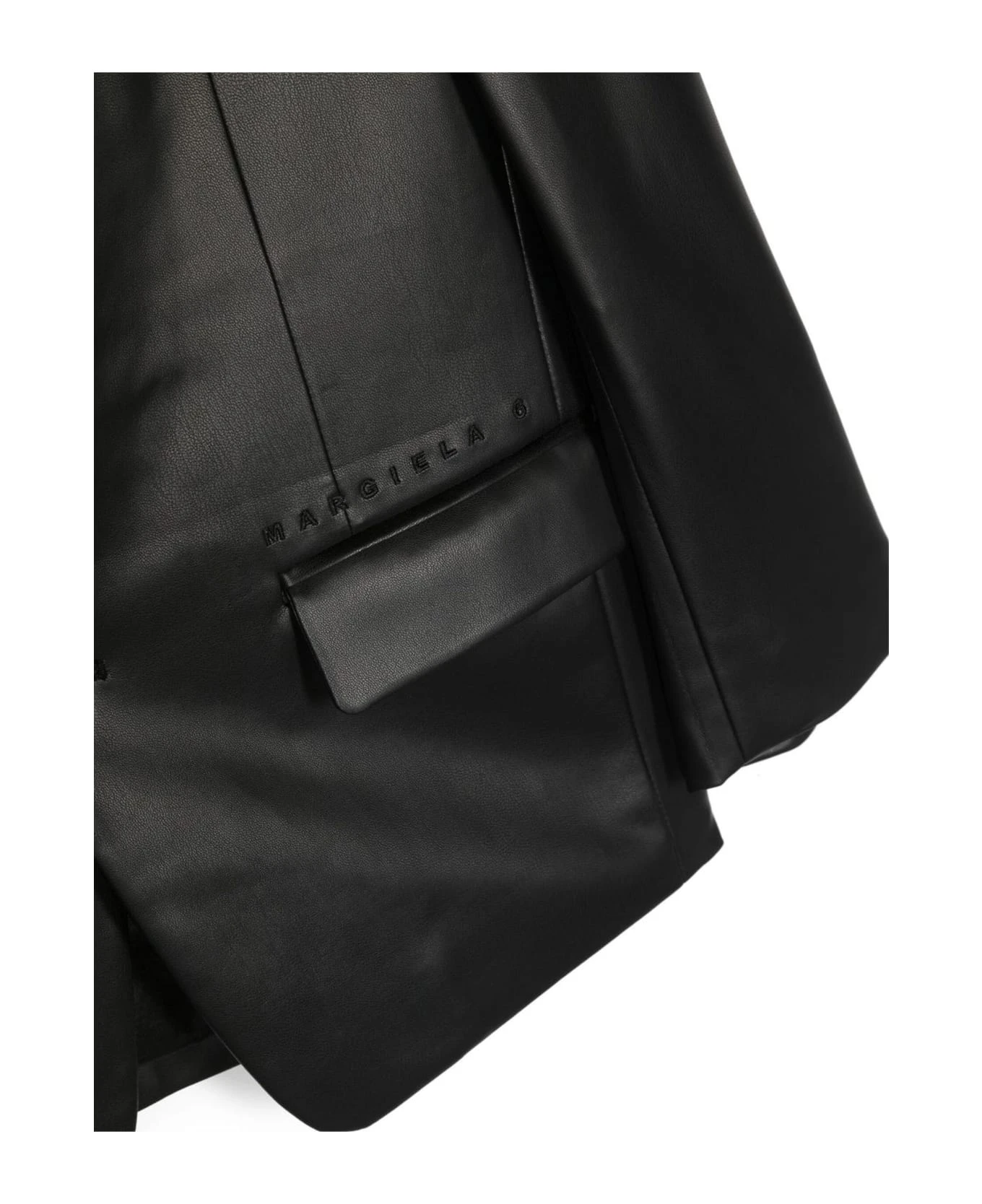 Maison Margiela Black Faux Leather Blazer 5 Maison Margiela Black Faux Leather Blazer - Image 3