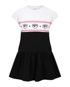 Chiara Ferragni Black Dress For Girl With Iconic Eyes Flirting