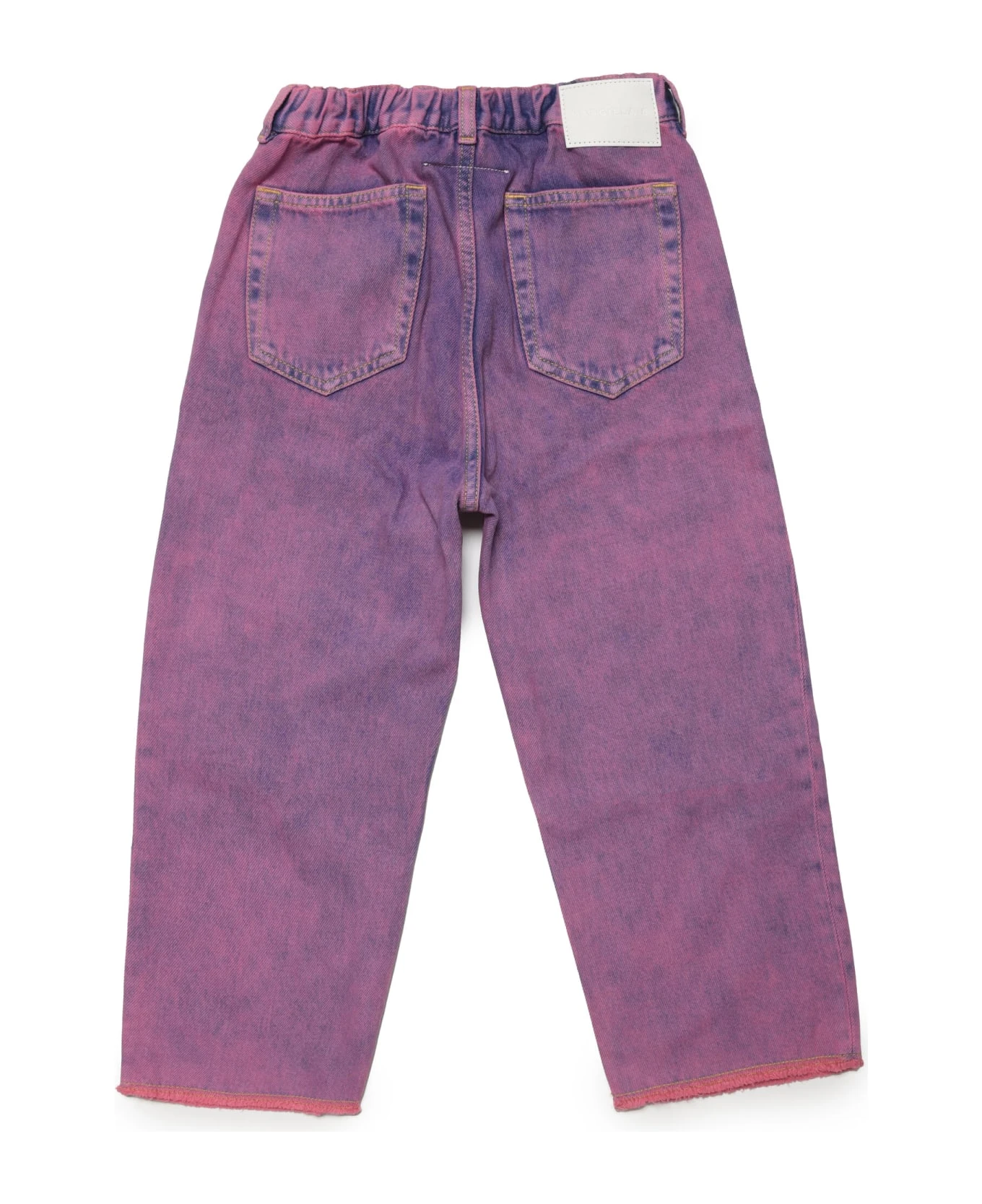 MM6 Maison Margiela Mm6p30u Trousers Maison Margiela Pink Jeans With Coloured Overdye And Openings At The Knees 4 MM6 Maison Margiela Mm6p30u Trousers Maison Margiela Pink Jeans With Coloured Overdye And Openings At The Knees - Image 2