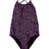 Versace Logo Print One-piece Swimsuit -Golden Goose Shop c45f0f4aac494dbddd57f5ebb65193ef
