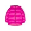 Versace Piumino Fucsia Fluo In Nylon Con Cappuccio Bambina