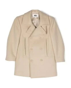 Maison Margiela Light Brown Wool Blend Coat