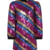 Elegant Multicolor Dress For Girl With Paiettes -Golden Goose Shop c89162ec0aad7df24ec94069e57ef1fb