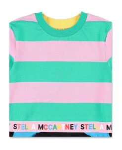 Stella McCartney Kids Logo Tape Striped Dress -Golden Goose Shop caffb18be2dc515db287b0d7e4acdd94