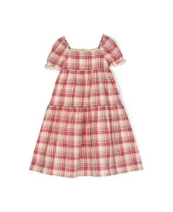 Bonton Checked Dress With Flounces