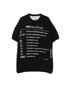 MM6 Maison Margiela Short Sleeve Midi Dress Oversize With Written Print