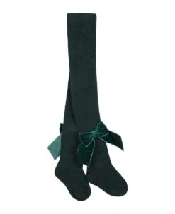 Green Tights For Girl With Bow
