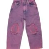 MM6 Maison Margiela Mm6p30u Trousers Maison Margiela Pink Jeans With Coloured Overdye And Openings At The Knees -Golden Goose Shop d36e5029f4f0d44e5625afd583170938