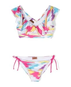 Multicolor Polyester Swimsuit