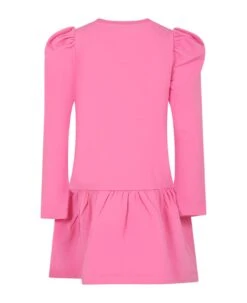 MOSCHINO Fuchsia Dress For Girl With Teddy Bear And Logo 5 MOSCHINO Fuchsia Dress For Girl With Teddy Bear And Logo -Golden Goose Shop d9bd148bb859981c59d3652edae34a92
