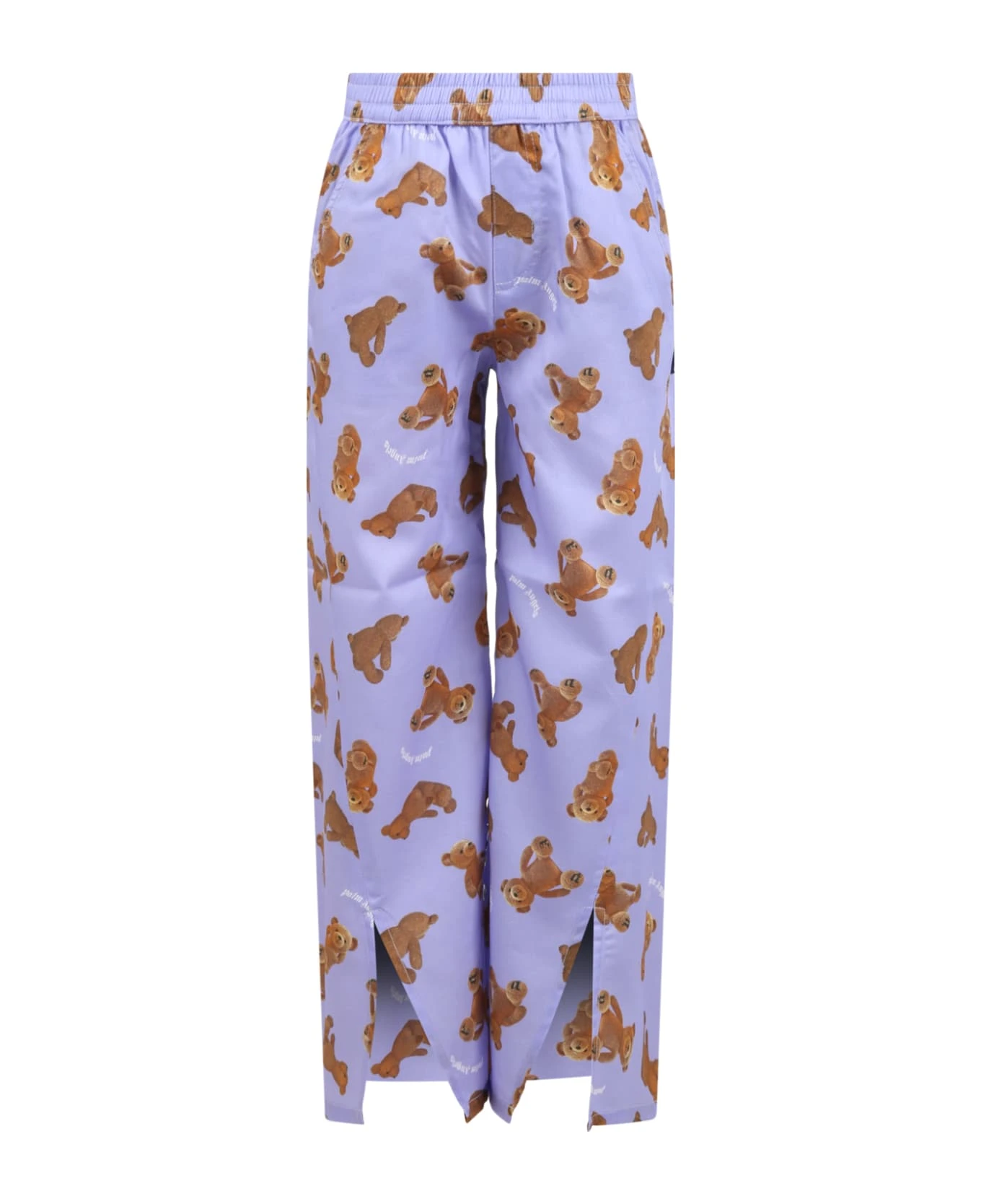 Palm Angels Purple Toousers For Girl With Bear And White Logo 3 Palm Angels Purple Toousers For Girl With Bear And White Logo