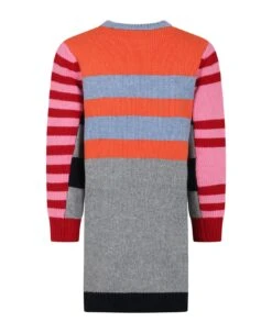 Marni Multicolor Dress For Girl With Logo -Golden Goose Shop dcb963fa4950ccdd61f8c22af2d9ff3b