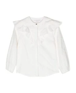 Chloé Milk White Cotton Blouse