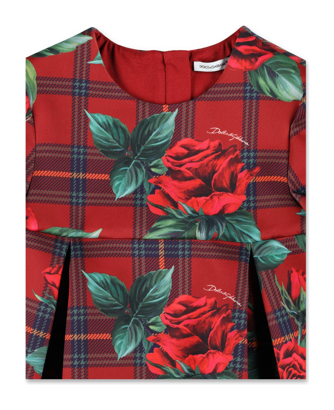 Dolce & Gabbana Rose Tartan Print Dress 5 Dolce & Gabbana Rose Tartan Print Dress - Image 3