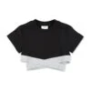 Fendi Top Nero In Jersey Di Cotone Con Dettaglio Ff Glitter Bambina -Golden Goose Shop e8d3b73af23e96e52bbfc9d083cc176f