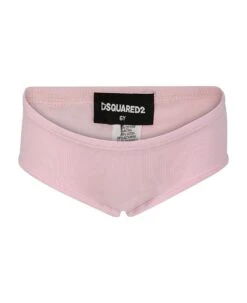 DSQUARED2 Pink Briefs For Girl With Logo