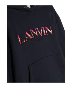 Lanvin Blue Cotton Hoodie -Golden Goose Shop ee5f5cdd88781f0afb1330b90ae126de