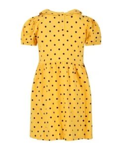 Mini Rodini Yellow Dress For Girl With Black Polka Dots -Golden Goose Shop ee64960cdc5ec284eea7a3b14acce5fd