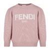 FENDI Pink Sweater With Logo For Kids