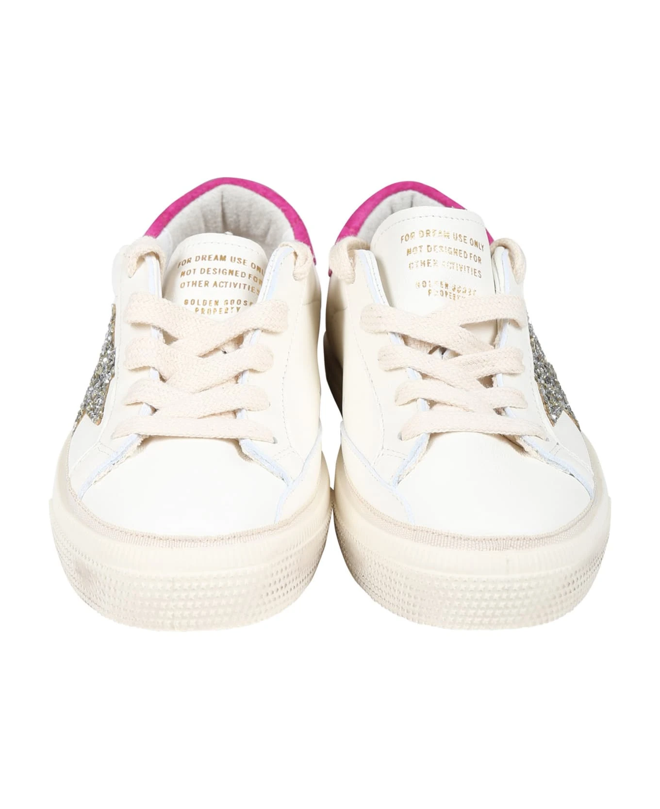 Golden Goose White May Sneakers For Girl With Star 4 Golden Goose White May Sneakers For Girl With Star - Image 2
