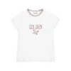 Golden Goose Journey/ Girl's T-shirt/ Cotton Jersey With Golden And Neck Embroidery Include Il Codice Gyp01390 | P001298 -10100