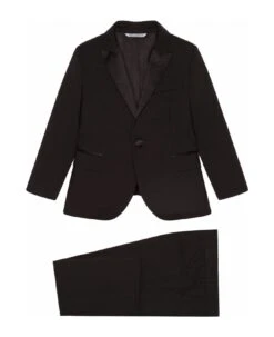 Dolce & Gabbana Single-breasted Dress In Stretch Wool Canvas