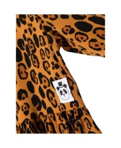 Printed Cotton Brown / Black Dress Mini Rodini Kids -Golden Goose Shop fa93ff94168f53919a11111176fb0e2c