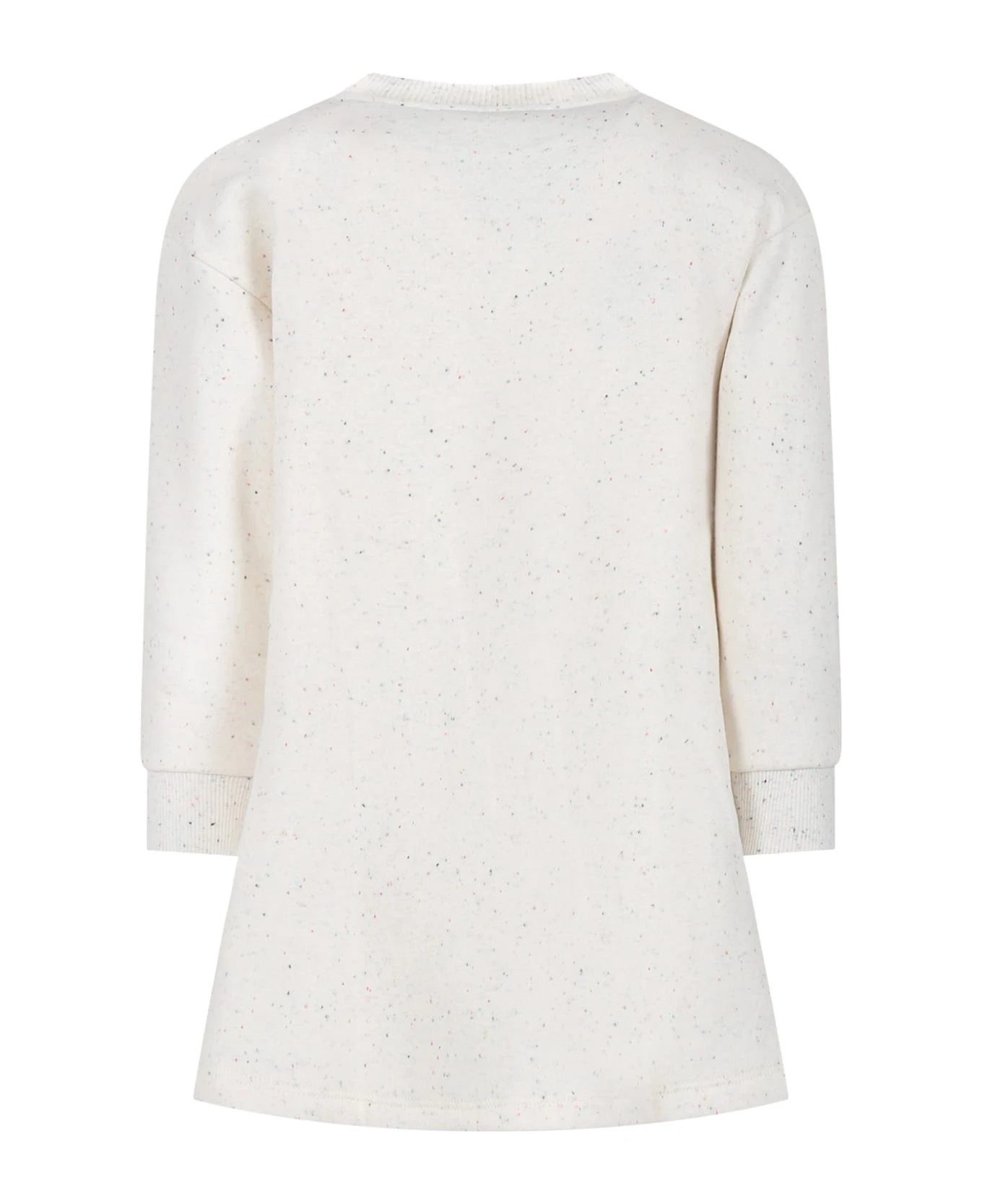 Kenzo Kids Ivory Dress For Girl With Logo 4 Kenzo Kids Ivory Dress For Girl With Logo - Image 2