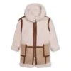 Chloé Chloe Cappotto Beige Con Pannelli A Contrasto In Montone Ecologico Con Cappuccio Bambina -Golden Goose Shop fd884fe3a2d5f241db790e5bf1c6ce3c