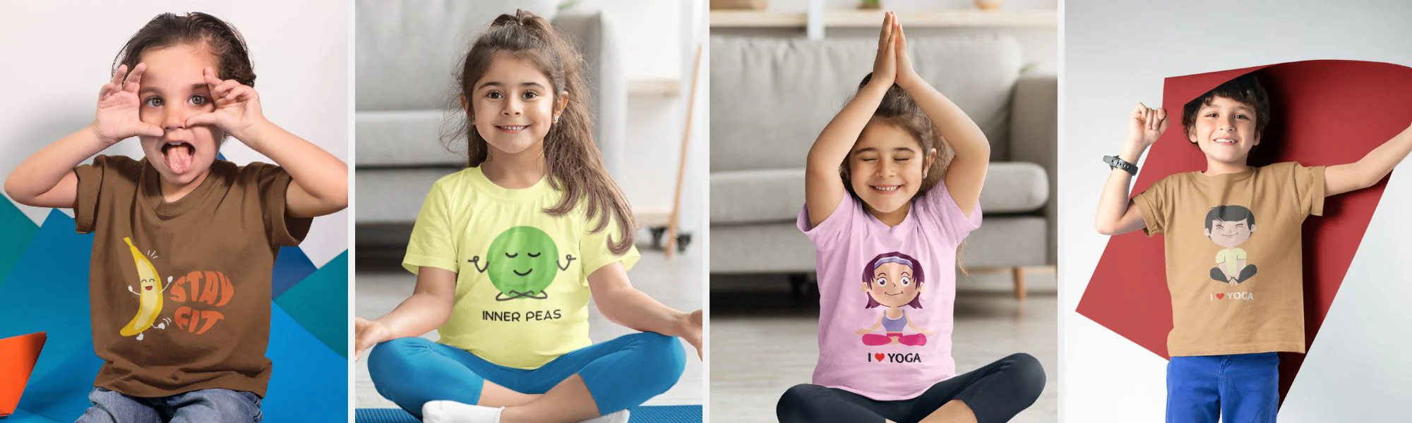 Golden Goose Shop -Golden Goose Shop printed cotton kids yoga t shirt banner collection page gogirgit